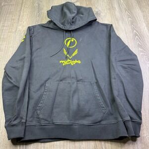 Midnight Rave Mens Gray Shane Gonzales Techno All Nighter Graphic Hoodie Size 4